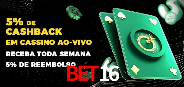 Promoções do cassino ao Vivo bet16